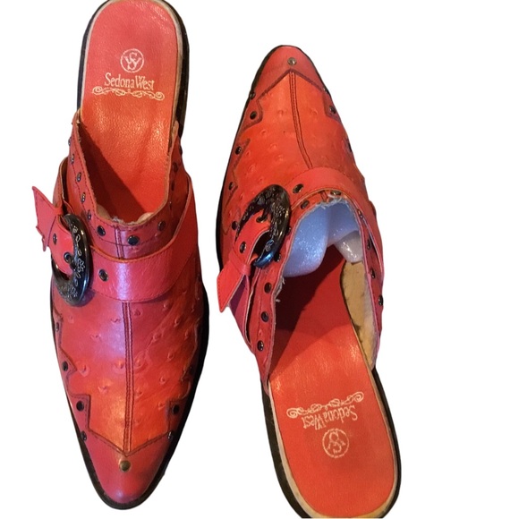 Red western mule shoe - Picture 5 of 5